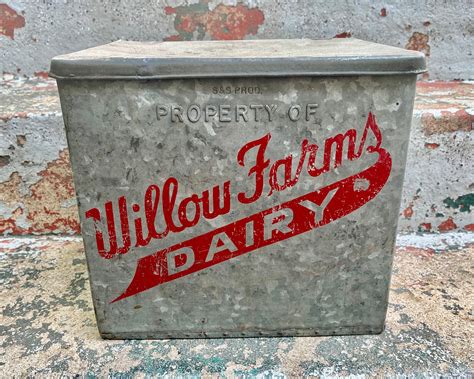 value of old insulated metal milk box|galvanized porch milk box.